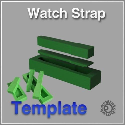 Leather watch strap template
