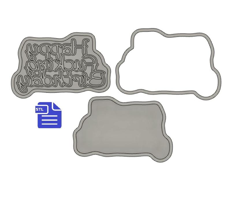 3pc Happy F*cking Birthday Bath Bomb Mold