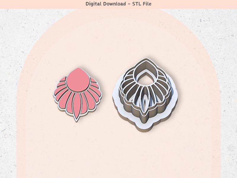 Tribal Style 20 Clay Cutter for Polymer Clay, Digital STL File