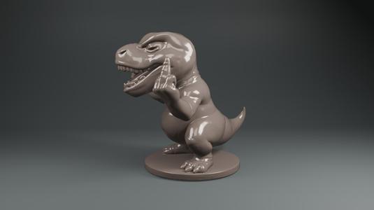 🦖 Middle Finger T-Rex - Attitude Dinosaur STL File for 3D Printing