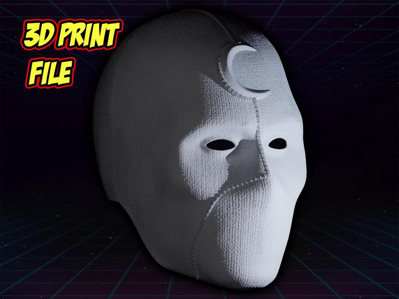 Mr Knight Cosplay Moon Knight Helmet 3D print file Mask