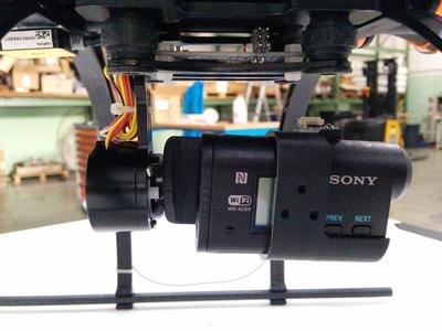 Adapter for Sony AS action cams to 2D brushless gimbals for GoPro
