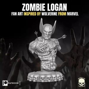 Logan Zombie Bust Fan Art