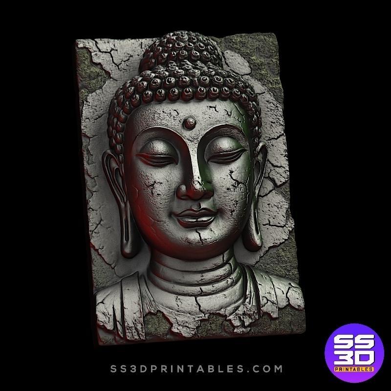 Buddha Bas-Relief STL – Sacred Serenity