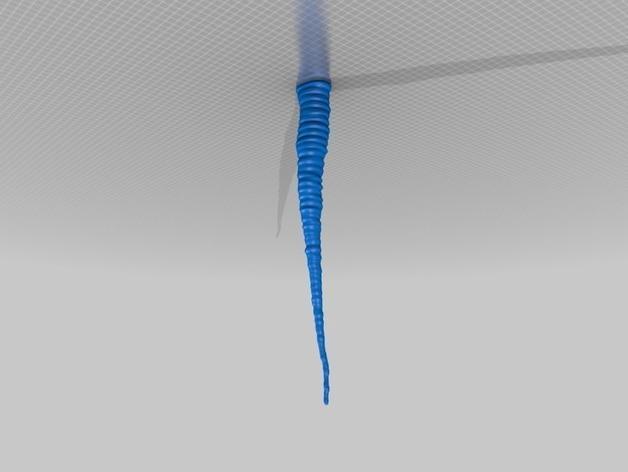 Real rippled icicle 120725.489