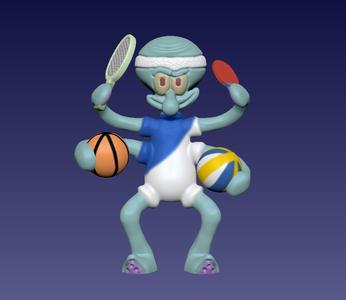 squidward from spongebob for the olympic sports games