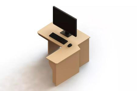 Modern Work Desk 3D CAD Model