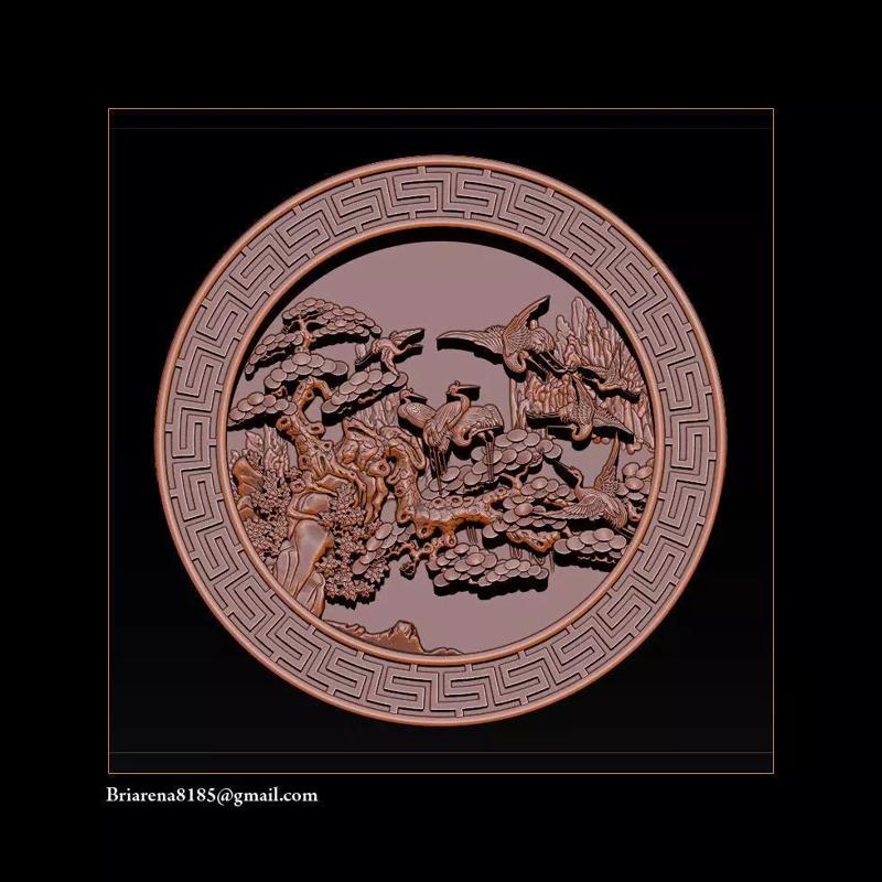 Mural birds carving file stl STL Reliefs for CNC machines