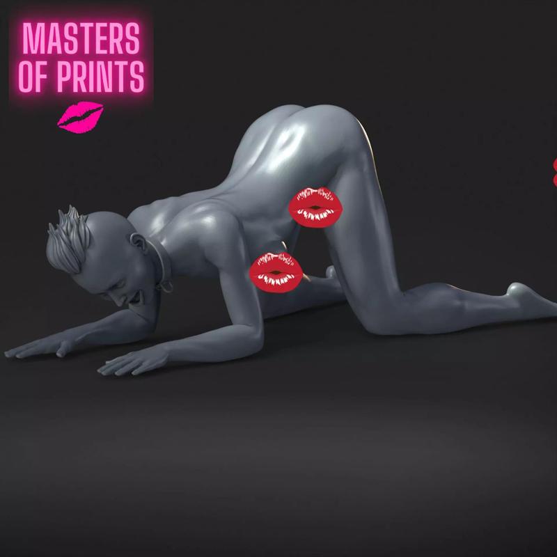 dog girl - NSFW - EROTIC MINIATURE 75 MM SCALE