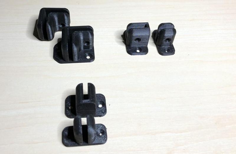 Brackets for under seat storage in Caravan