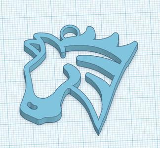Horse head keychain