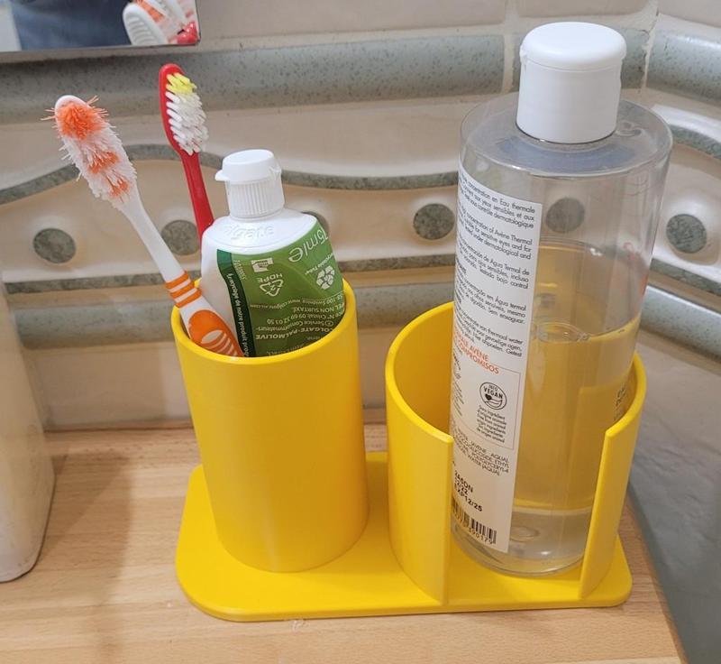 Parametrique holder toothbrush Toothpaste - Porte brosse à dent et dentifrice