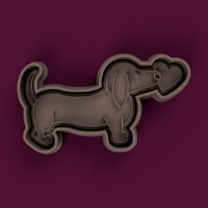 cutter + dachshund cutter + stamp / dachshund cutter + stamp
