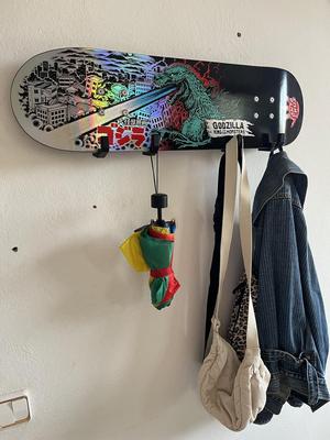Skateboard Coat Rack wall mount