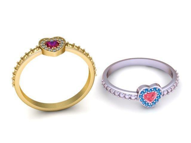 stylish heart ring PENDANT 3D PRINTABLE MODEL