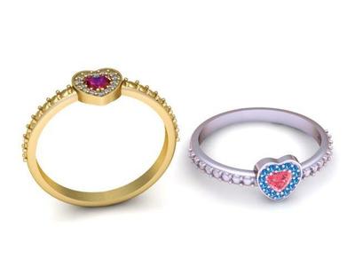 stylish heart ring PENDANT 3D PRINTABLE MODEL