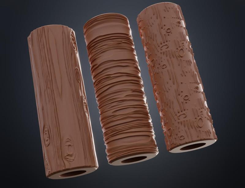 Texture Rollers Wood and tree bark Vol.1 (1-3)