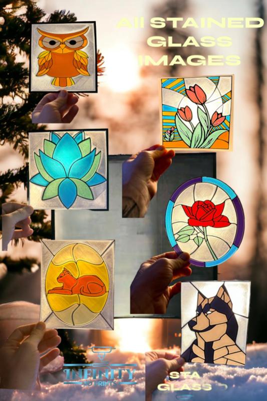 STAINED GLASS IMAGES 6 TO CHOOSE FROM