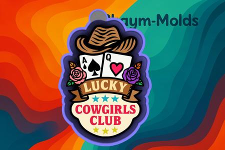♠️♥️ Lucky Cowgirls Club – Freshie, Ornament, Resin & Candle Mold