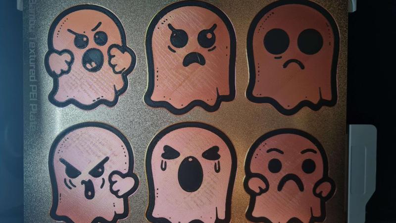 Halloween Ghosts - 2 layers multicolor