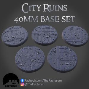 40MM CITY RUINS BASE SET (SUPPORTED)