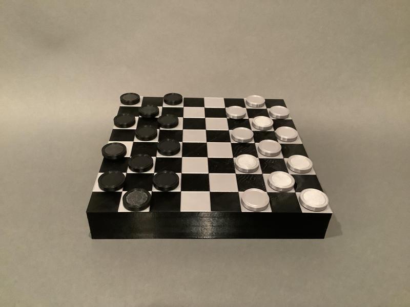 checkers with piece storage