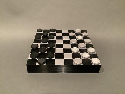 checkers with piece storage