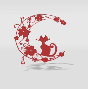 wall decor cat moon