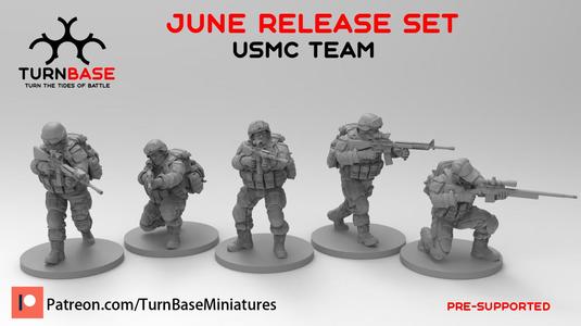 TurnBase Miniatures: Wargames - USMC Set (June patreon release)