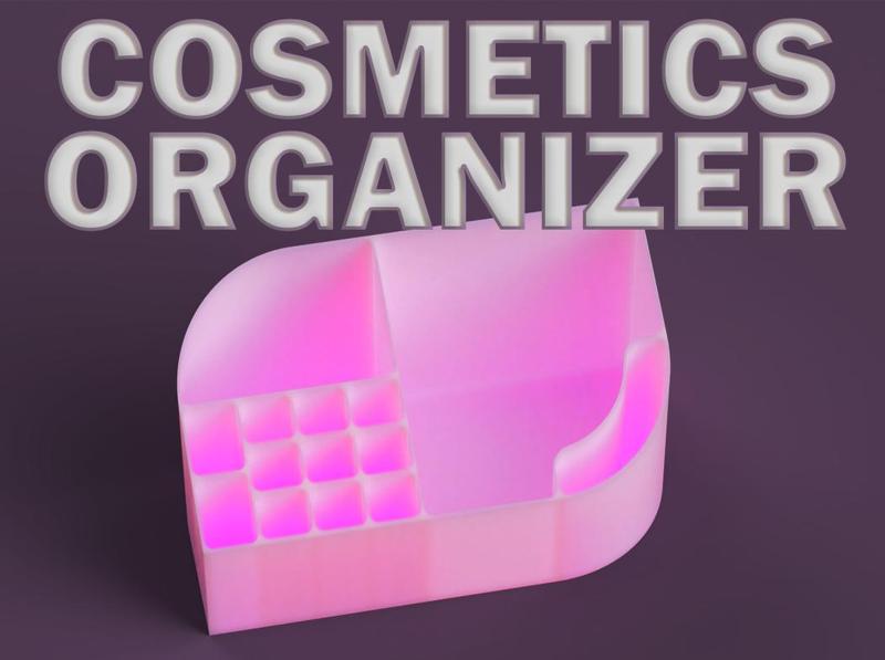 Shaped cosmetics organizer