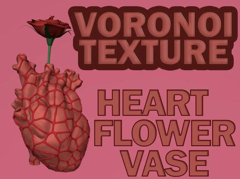 Heart Vase Voronoi Texture