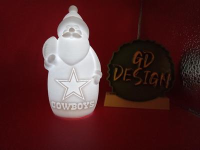 Dallas Cowboys CHRISTMAS NFL FOOTBALL SANTA LIGHT