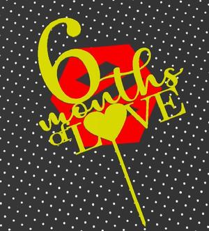 6 mounts love cake topper