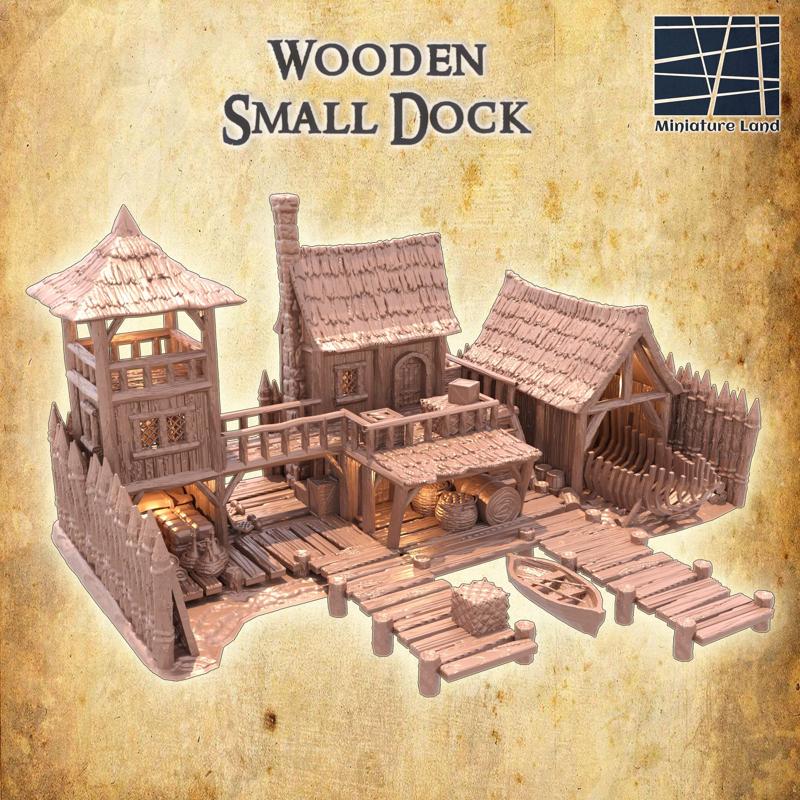 Small Wooden Dock - Tabletop Terrain - 28 MM