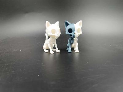 Skeleton Cat  Cute- Kawaii - Toy - Halloween