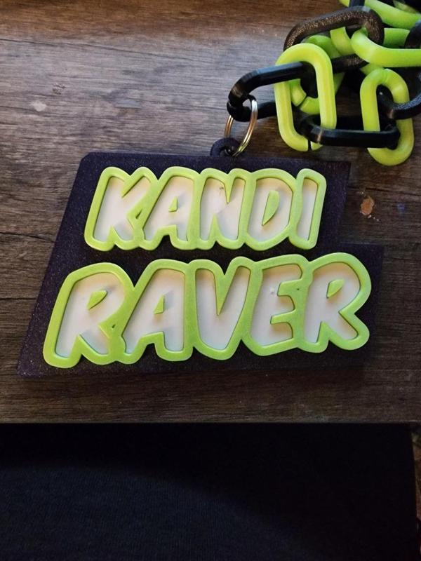 "Kandi Raver" Chunky Pendant 
