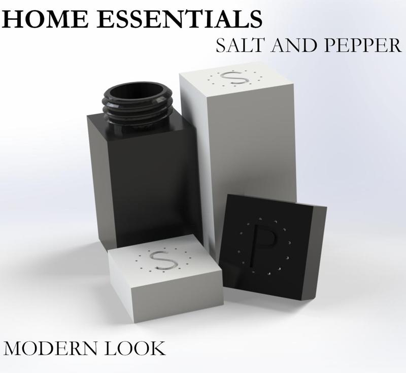 Modern salt and pepper