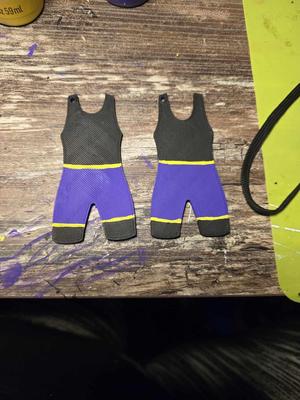 Wrestling singlet keychain x4