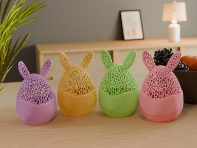 Voronoi Easter Bunny Egg