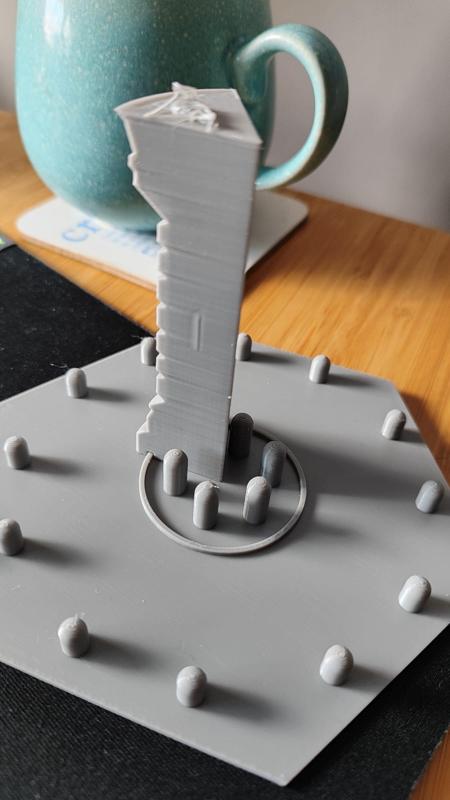 Castle Panic Tower and Base with anti-rotation ring