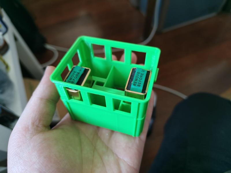 Battery, order, stackable, Batteriekasten, battery box remix for 9V