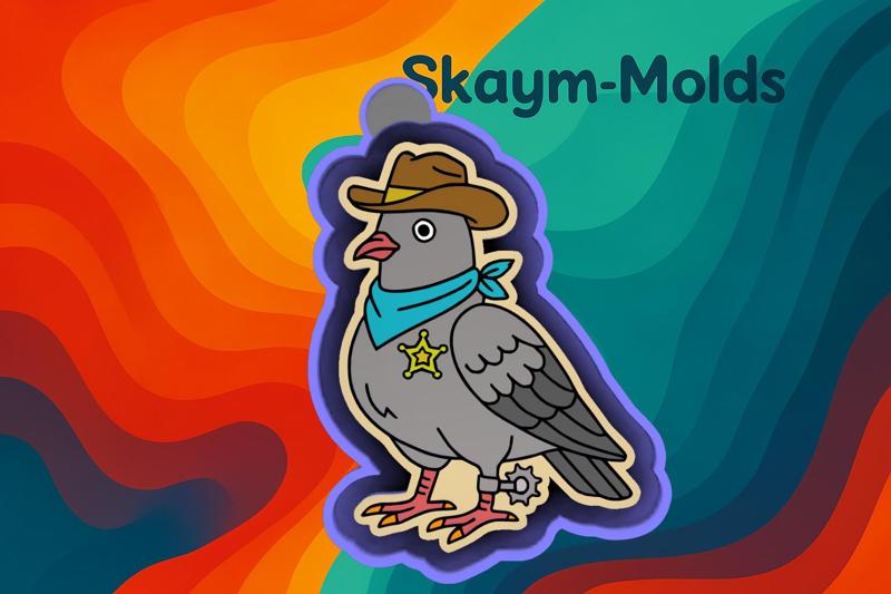 🕊 Western Pigeon – Freshie, Ornament, Resin & Candle Mold