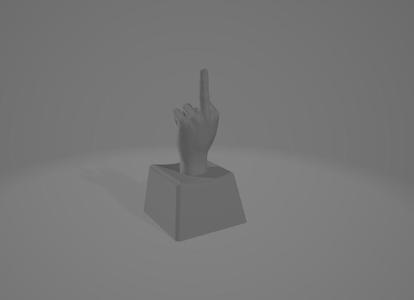 Middle finger keycap