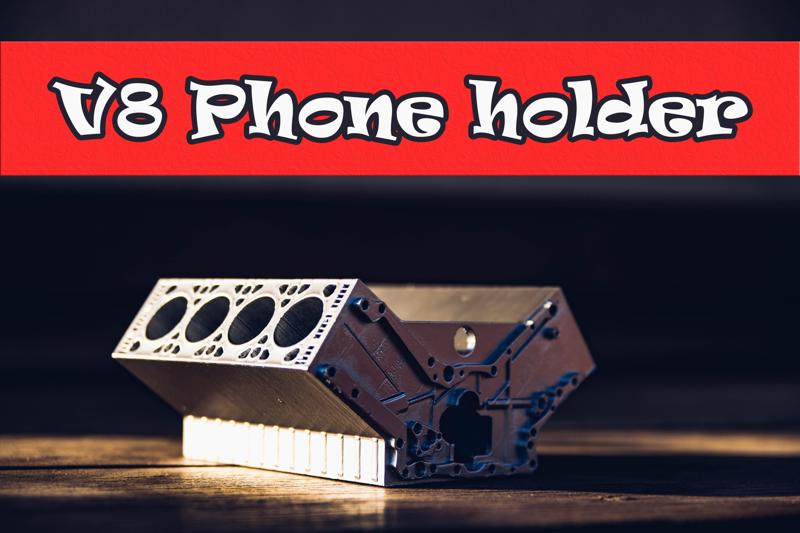 V8 Engine holder / organizer for phones and pendrives