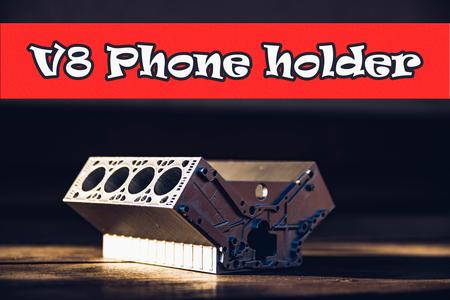 V8 Engine holder / organizer for phones and pendrives