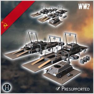 Assembly or repair lines of Soviet T-34 tanks with spare parts (3) - Soviet army WW2 Second World East front Ostfront RPG Mini Hobby