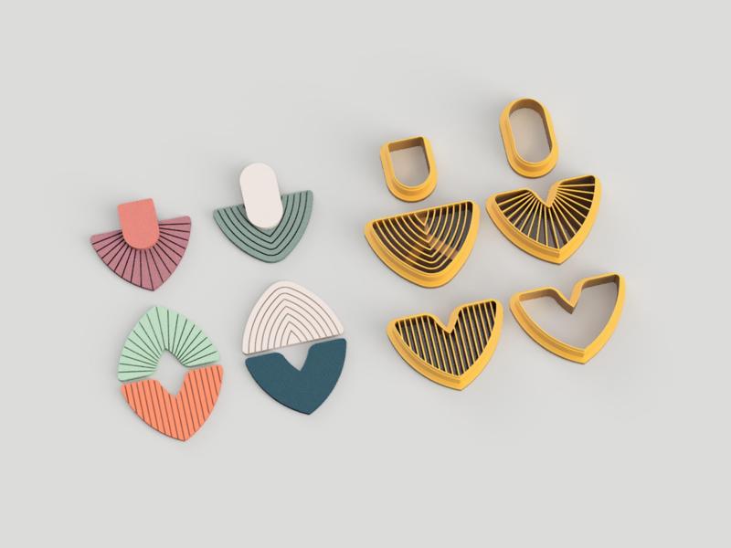 Elegant Shapes Polymer Earring Clay Cutter