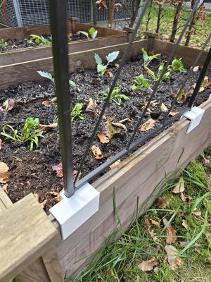 Rankgitter für Hochbeet Halterung / Trellis raised bed holder