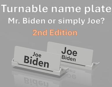 Turnable name plate - 2nd Edition