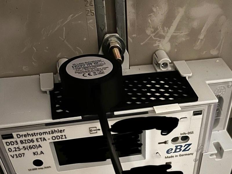 Hichi TTL/UART sensor  mount for eBZ DD3 power meter